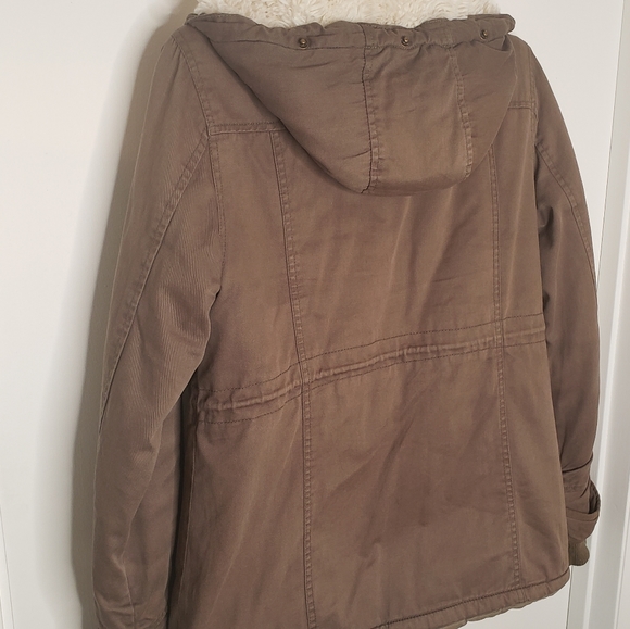 Aeropostale Heavy Winter Coat with Hood Green - Picture 3 of 14